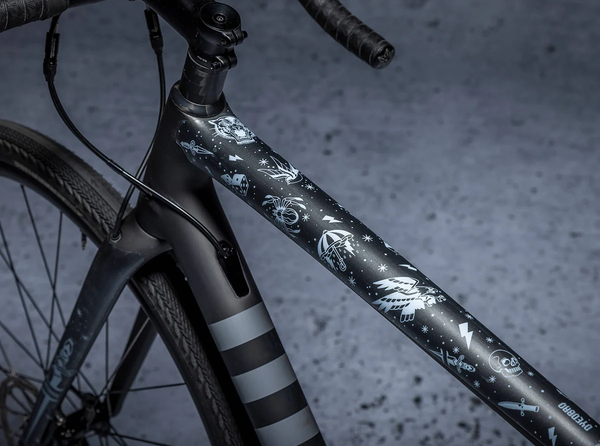 Dyedbro MTB Frame Protection- Old School Tattoo White