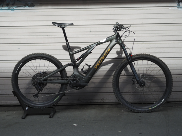 HIRE -Turbo Levo Alloy Satin Dark Moss Green/Harvest Gold (S5 Only)