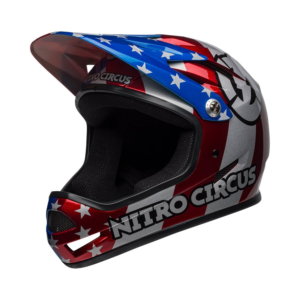 bell 2018 sanction helmet Full Face Youth at Albe's BMX Shop Fit and breathability are ensured by the Ventilated DH Air padding and the Ionic+ antimicrobial comfort lining Bell Sanction Adult Full Face