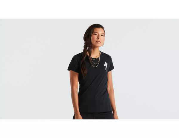 S-Logo Tee - Womens - Black -